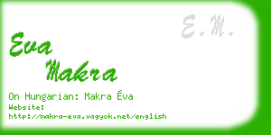 eva makra business card